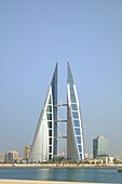 View of World Trade Center in Manama in Kingdom of Bahrain.