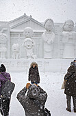 Visitor,Sapporo snow festival,snow sculptures,Odori Park, Sapporo, Hokkaido, Japan.