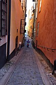 Alley in the historic quarter of Stockholm, Gamla Stan.