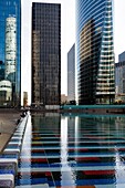 Europe. France. Ile de France, Paris. La Defense. Towers.