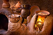 Traditional Berber kitchen. Ourica Valley, Morocco.