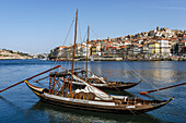 Port Wine Boats, Douro River, Porto, Portugal.