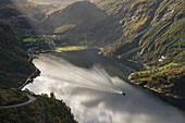 Scenic Geirangerfjord in autumn, Geiranger, Møre of Romsdals, Norway.