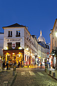 Street of Montmartre, Paris, Ile-de-france, France.
