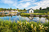 Forth and Clyde canal, Kilsyth in Scotland, Summer time.