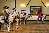 Show, riding exhibition, performance, Historic Riding House, Princely Riding School, horses, costumes, equestrian, Bückeburg Palace, Schaumburg, Lower Saxony, Germany
