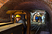 Rammelsberg, underground, mine train, mines, mining museum, guided tour, Unesco World Heritage Site, Goslar, Harz, Lower Saxony, Germany
