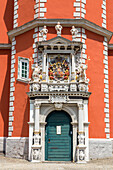 Juleum, Portal, Weserrenaissance, Fassade, Bibliothek und Aula ehemalige Universität Helmstedt, Niedersachsen, Deutschland