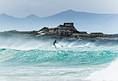 Stand up paddle surf. Tarifa, Cadiz, Andalusia, Spain, Europe.