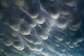 Intense mammatus clouds form over northern Oklahoma.
