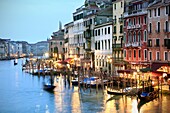 View over Grand Canal in Venice Italy.