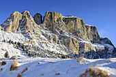 Sella range from Sellajoch, Dolomites, UNESCO World Heritage Dolomites, Venetia, Italy