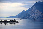 North of Malcesine, eastern shore, lake Garda, Veneto, Italy