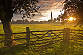 Salisbury cathedral and the west harnham water meadows.