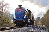 Steam train Union of South Africa, How Mill, Brampton, Cumbria, England, UK.