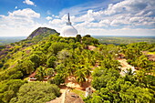Sri Lanka - Mihintale Temple, view at Mahaseya Dagoba, UNESCO World Heritage Site, buddhist temple complex in Sri Lanka