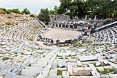 'Ruins of an amphitheatre; Priene, Turkey'