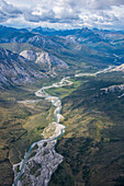 Aerial View of the Brooks Range in summer, ANWR, Alaska