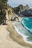 View of McWay Falls and Cove, Highway 1, Big Sur, Monterey, California Coast, USA
