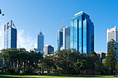 The city skyline of Perth