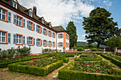 Schloss Buergeln Castle and rose garden, Obereggenen, Schliengen, Baden-Wuerttemberg, Germany