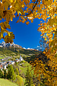 Colle Santa Lucia in autumn. Val Fiorentina, Veneto, Italy.