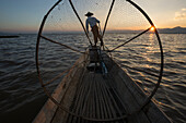 Asia, Myanmar, Inle Lake, Fisherman