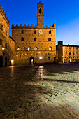 Europe, Italy, Tuscany. Volterra by night