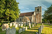 Summer evening at St Mary's church in Storrington, West Sussex, England.