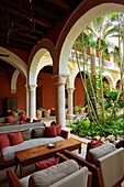 Cloister, Convent Santa Clara from 17th century, Sofitel Santa Clara Hotel, Cartagena de Indias, Bolivar, Colombia, South America