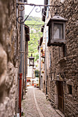Gasse in Sainte-Enimie,  Gorges du Tarn,  schönste Dörfer Frankreichs,  Lozère,  Occitanie,  Frankreich