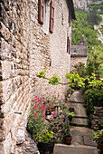 Gasse in La Malène,  Gorges du Tarn,  Lozère,  Occitanie,  Frankreich