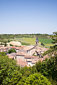 View over Lautrec,  Pays de Cocagne,  Tarn,  Occitanie,  Midi Pyrénées,  France