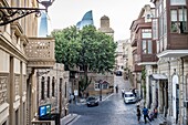 A street of the Old City of Baku, Azerbaijan.