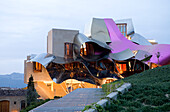 Spain, Spanish Basque Country, Alava Province, Rioja Alavesa, Elciego, Marques de Riscal luxury hotel of Starwood Chain by architect Frank Gehry