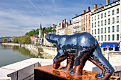 France, Rhone, Lyon, pont Bonaparte, the biennale des lions, 69 artists from the whole world are given carte blanche for the event, here Ferdi Giardini from Italy