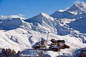 France, Savoie, La Plagne, Plagne Soleil, Bellecote summit (3417 m)
