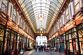 United Kingdom, London, the City, Leadenhall Market by architect Horace Jones (1881)