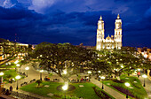 Mexico, Campeche State, Campeche City, historical center listed as World Heritage by UNESCO, the Zocalo and the cathedral