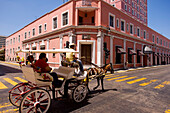 Mexico, Yucatan State, Merida, barrouche in front of Mision Merida Hotel