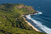 France, Reunion Island, southern coast, Grande Anse (aerial view)