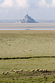 France, Manche, bay of Mont Saint Michel, listed as World Heritage by UNESCO, Pointe du Grouin