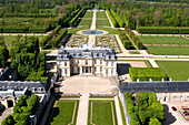 France, Seine-et-Marne, Champs-sur- Marne, the castle (aerial view)