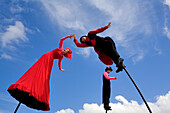 Australia, New South Wales, Sydney, street performance, people on stilts