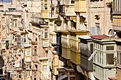 Malta, Valletta listed as World Heritage by the UNESCO, streets of the old historical city