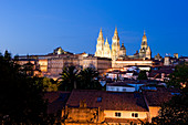 Spain, Galicia, Santiago de Compostela, listed as World Heritage by UNESCO, the cathedral and the historical centre