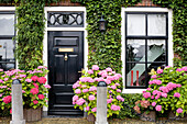 Netherlands, Friesland Province, Harlingen, facade of a house