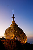Myanmar (Burma), Mon State, the Golden Rock of Kyaiktiyo