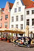 Estonia (Baltic States), Harju Region, Tallinn, European Capital of Culture 2011, Town hall square, the Old Town key point, a taxi bike