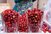 Latvia (Baltic States), Riga, European capital of culture 2014, central market, wild strawberries